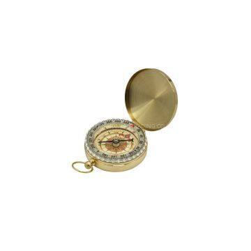 Delicate Brass Pocket Watch Style Outdoor Sport Camping Compass