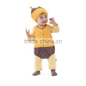 cute baby costum romper set long sleeve hooded baby grow