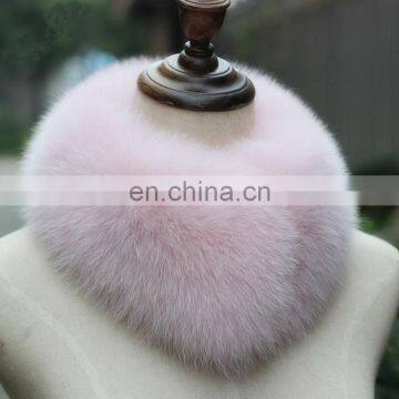 Promotional price fox fur collar short pattern fur scarf for women winter