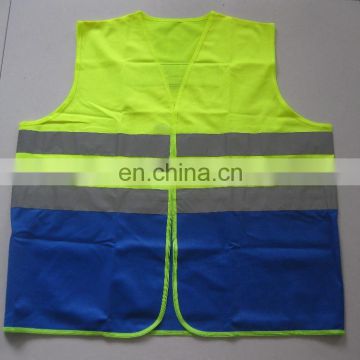 High Visibility Flashing Blue Reflective Safety Vest