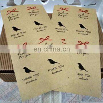 Bird And Bow Gift Box/Bag Label Baking Bag Sealing Sticker Baby Shower Gift Decoration Craft Packing DIY Material