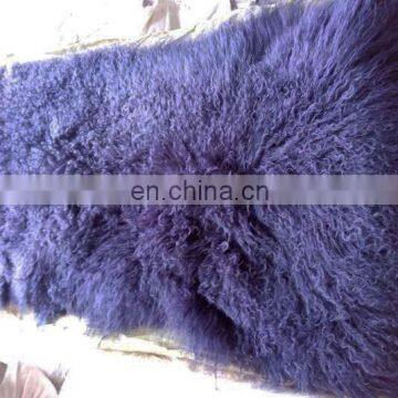 Factory Wholesale Long Hair Tanned Real Mongolian Tibetan Lamb Fur Plate photo-4