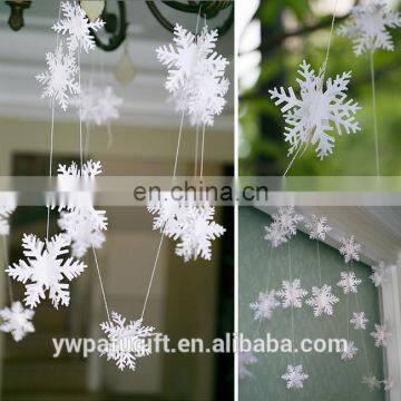 christmas hanging decoration 3 D white snowflake ornaments