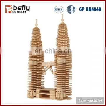 Petronas twin towers diy souvenir woodcraft 3d puzzle