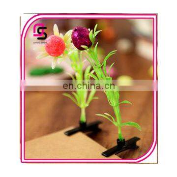 2017 fashion green head plants bean flower hairpin