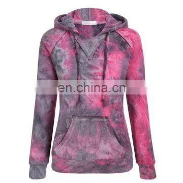 2017 new gradient long sleeve hooded coat fleece coat sweater jacket
