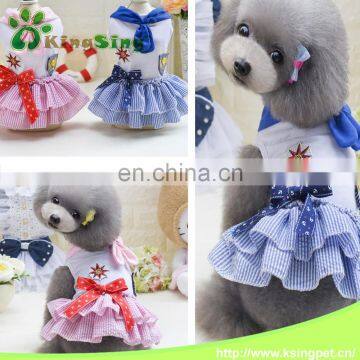 2017 new style Classic sailor skirt dog clothes for pet accessories