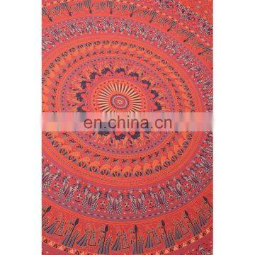 Single Bed Decorative Bohemian Hippie 100% Cotton Wall Hanging Indian Tapestry photo-3