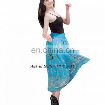 Indian Wholesale Dance Skirt For Ladies Peacock Embroidery Rajasthani Skirt dance Boho Skirt For Women