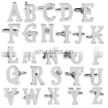 Personalized Design Custom Letter Fashion Metal Cufflinks for Men Shirt Decoraction