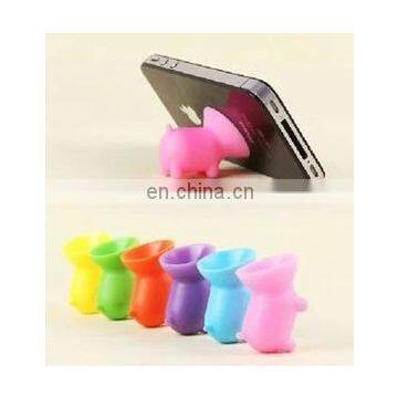 cute pig silicone holder/ Mobile Phone Sucker Stand