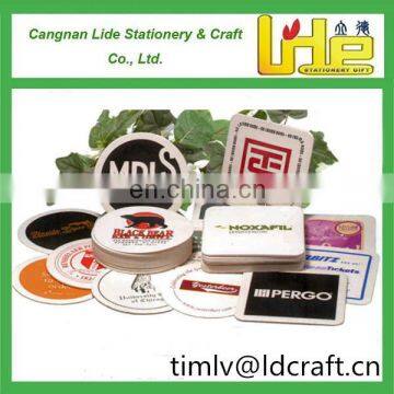 Customzied mat lamination two sides printed absorbent paper drink coasters