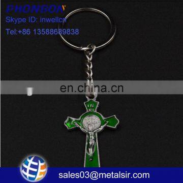 Factory Wholesale metal cross keychain