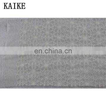 Wholesale Custom White Voile Embroidery Chantilly Lace Fabric photo-3