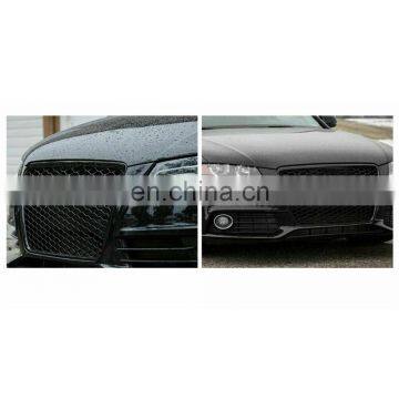 2009-2012 Honeycomb Mesh Hex Grille - Gloss Black for Audi A4 / S4 B8 8T RS4 Style photo-5