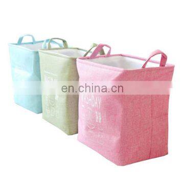 New design fabric large capacity storage basket with handles