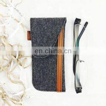 Promotional customized soft felt eyeglasses bag with customized logo