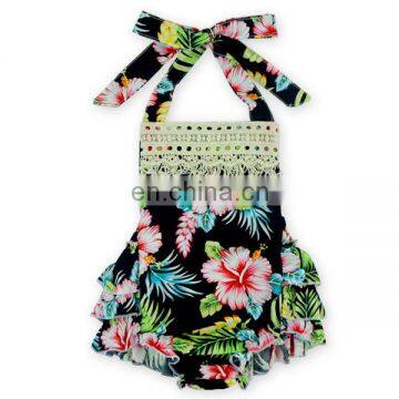 2019 Wholesale Floral Infant Bubble Rompers Summer Sleeveless Pattern Baby Romper