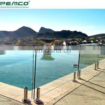 Frameless Balustrade Glass Railing 10-12mm PEMCO Australia Glass Pool Spigot And Pool Glass Fence photo-6