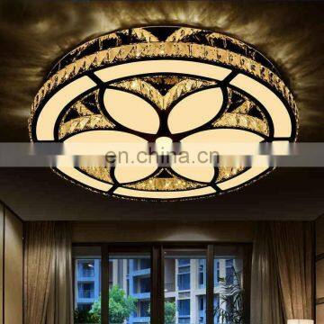 3 Color Change Modern LED Ceiling Light Crystal Round Flower Shape Ceiling Lamps photo-3