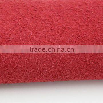 long pile leather flocking powder knitted fabric for pu coating fabric