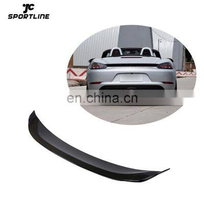 Jcsportline Carbon Fiber 718 GTS Rear Spoiler for Porsche 718 Boxster GTS Convertible 2-Door 2016-2021