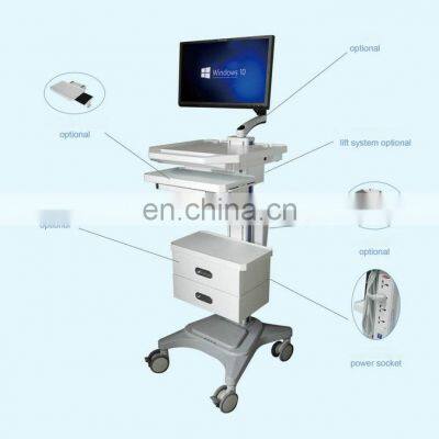 Nursing Mobile Workstation Trolley Hospital Computer Trolley With 2 Drawers photo-2