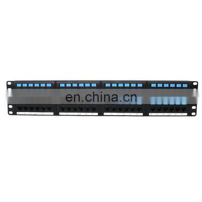 MT-4023 CAT6 24 48 port patch panel RJ45 UTP full loaded UNloaded Fiber Optic network patch panel for cable