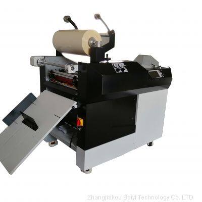 Automatic paper feeding and film coating oil heating steel roll anti curl automatic cutting made in China