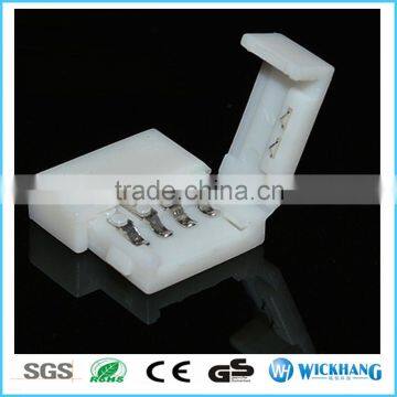 RGB 10 mm 4 Pin Solder Free LED Strip Solderless Connector for SMD 5050 RGB LED Strip Light photo-3