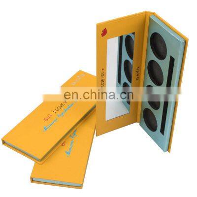 Custom Printing Empty Magnetic Makeup Folding Palette Paper Packaging Eyeshadow Powder Palette