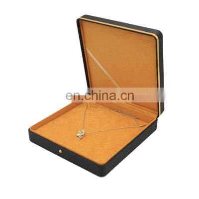 Factory direct supply wholesale  high quality pu leather  custom logo big ring box necklace box