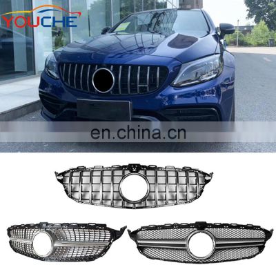 Star Diamond Style&GTR Style&AMG Style Front Grille Sport Grill for Mercedes Benz C Class W205