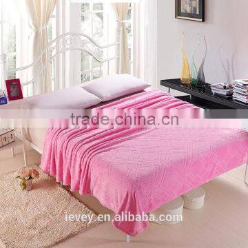 Wholesale price top quality moving geometric home adults plain dyed blanket