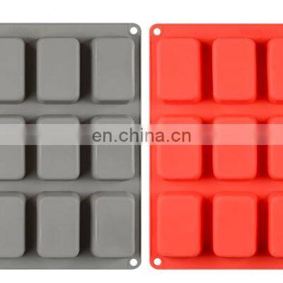 High Quality 6 Cavity BPA-free Rectangular 3D Handle Handmade Bread Cake Silicone Soap Mold photo-4