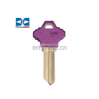 South American market blank keys with plastic head High Grade Solid Carabiner Door Brass Key Blanks For Home