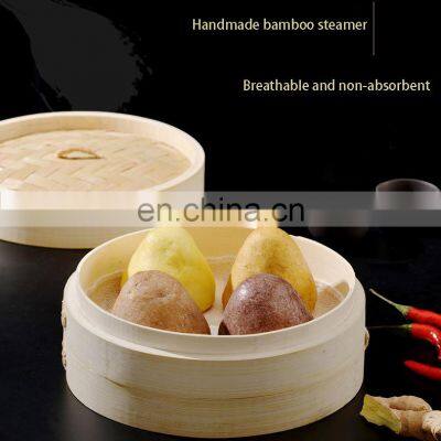 Chinese Traditional Style Kitchen Accessories Bamboo Food Steamer Steam Cooking Bamboo Lid Round Shape photo-5