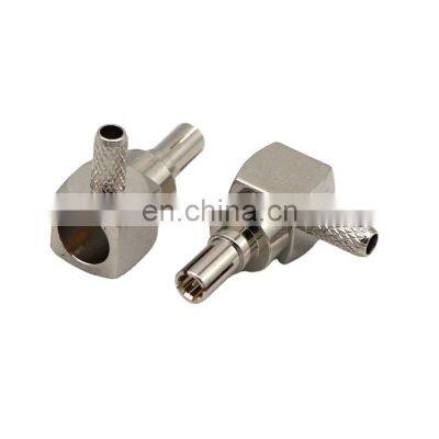 RF coaxial CRC9 male crimp right angle connector for RG316  cable