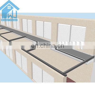 OEM Automatic PVC Pergola Systems Metal Patio Awning Retractable Roof