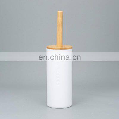6 Bathroom Set Soap Dispenser Tumbler Toothbrush Holder Soap Dish Toilet Brush Plastic Bamboo Bathroom Accessories photo-3