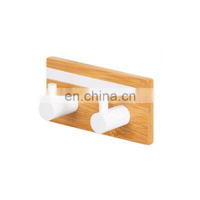 Direct Factory Supply Customized Logo Scandinavian Wooden Wall Hooks Stainless Steel