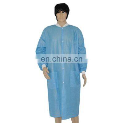 Disposable Lab Coats for Unisex Adult, Latex Free PPE Protective Coats with Snap