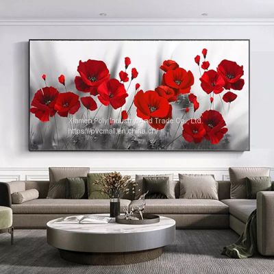 Modern canvas printed floral oil painting wall art decoration