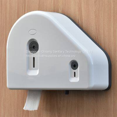 Public Bathroom Double Roll Toilet Paper Holder Dispenser photo-3