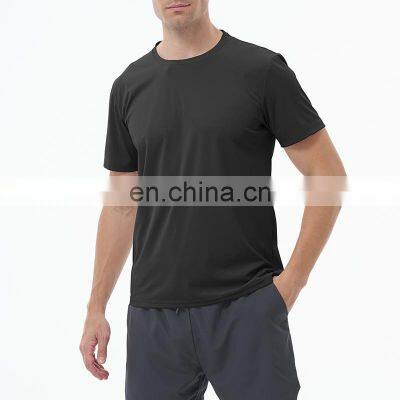 New Arrival Plus Size Breathable Ice Silk Solid Color Fitness Gym Shirt For Men Blank Workout Running Sportswear Casual T-Shirt photo-4