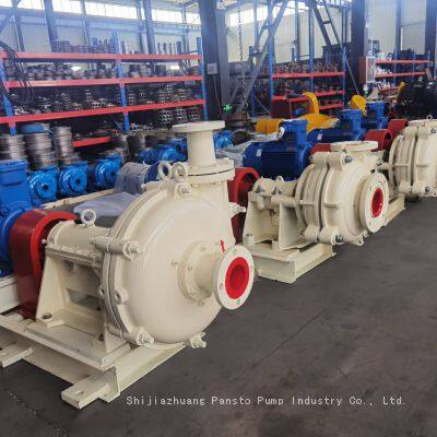 Wear resisting horizontal centrifugal gravel dredging pump with gearbox river marine sand pump