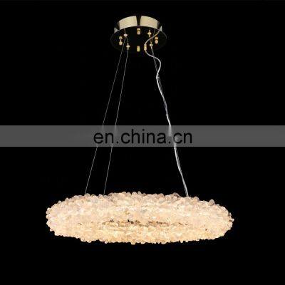 Big Round Crystal Circle Chandelier Pendant Lights For Living Room Hotel Restaurant Hanging Lights