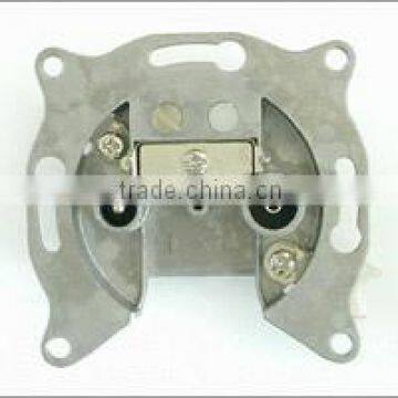 Wall Socket. Loop-through, 14dB. Input and Output for Coaxial Cable. TV and Radio Outputs.