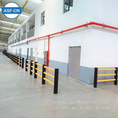 Stanchion pole crowd control management system flexible delineator road warning post barrier