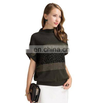 New Style High Quality Pullover Fashion Short Sleeve Women Cashmere Sweater from China